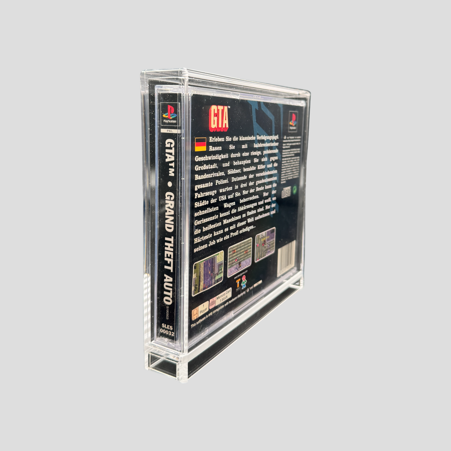 Premium Acryl Case für Playstation 1 Spiele (PAL Version) – Schiebeverschluss & transparent