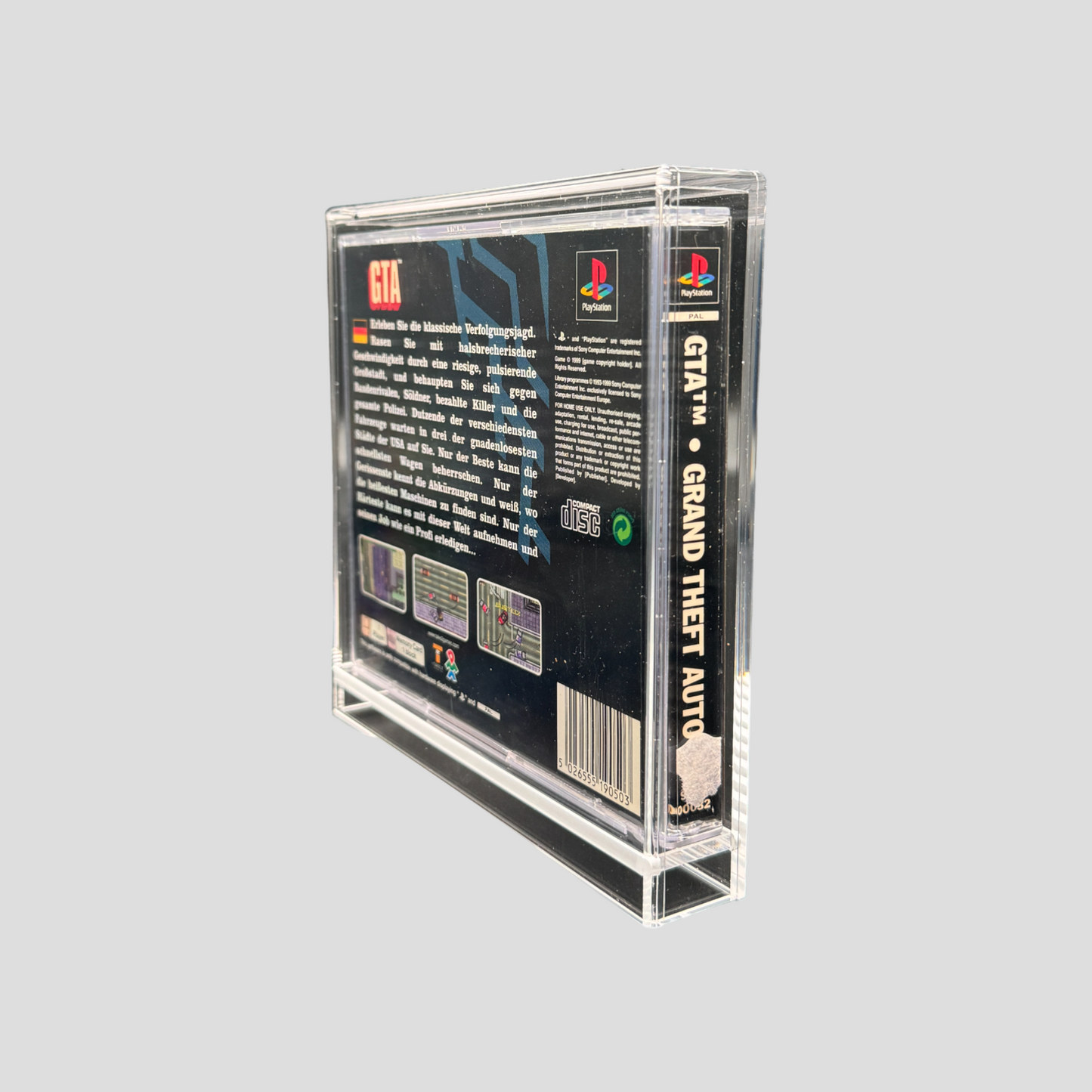 Premium Acryl Case für Playstation 1 Spiele (PAL Version) – Schiebeverschluss & transparent