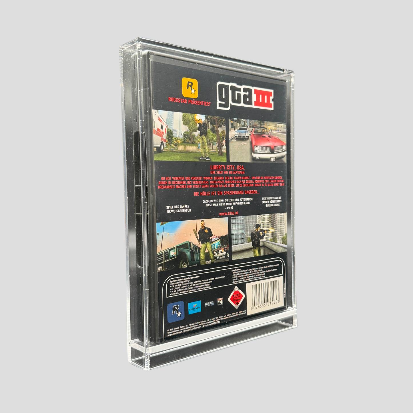 Premium Acryl Case für PC-Spiele in OVP – Schiebeverschluss & UV-Schutz