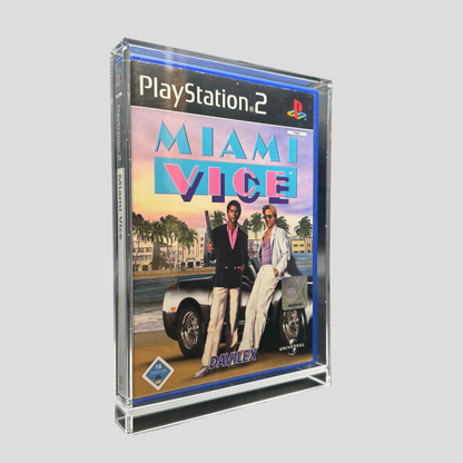 Acryl Case Playstation 2 Spiele OVP mit Schiebeverschluss UV-Schutz