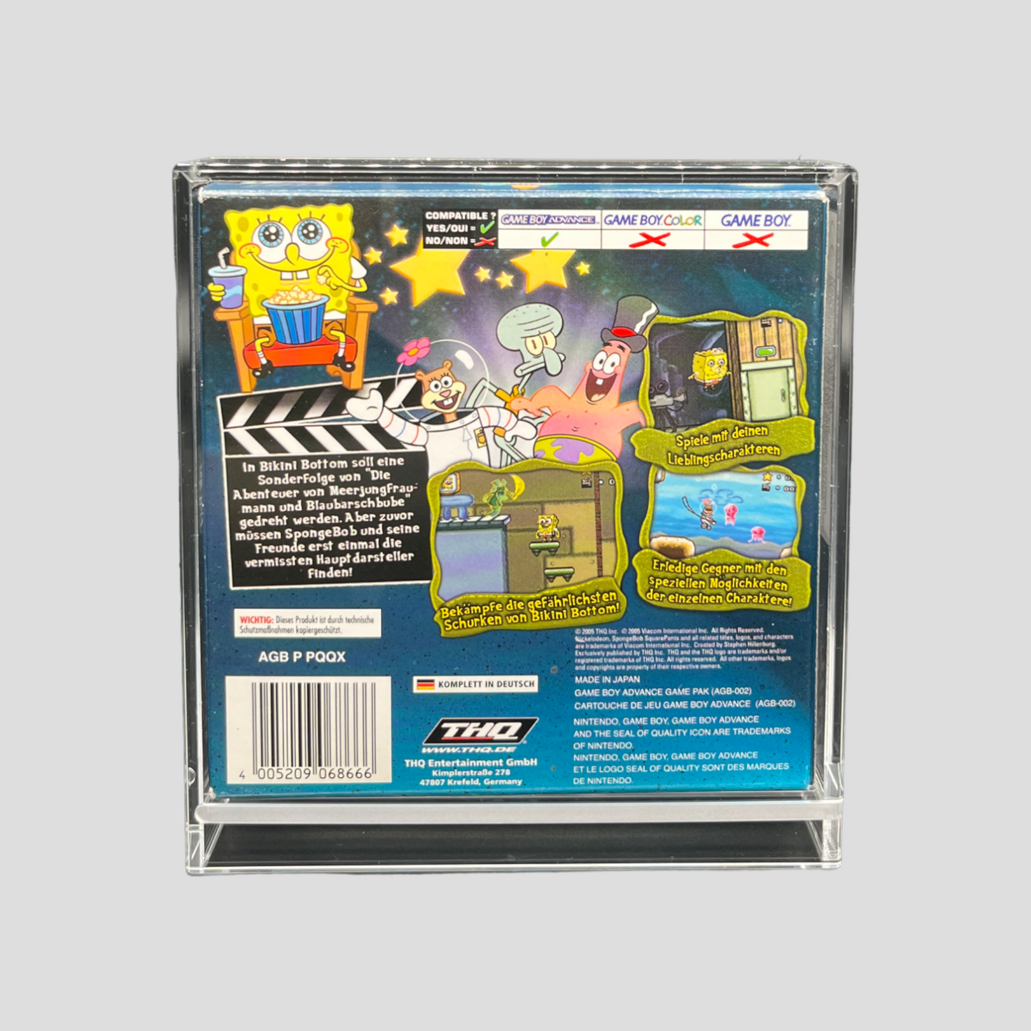 Premium Acryl Case für Game Boy Color / Advance Spiele (OVP) – Schiebeverschluss & transparent